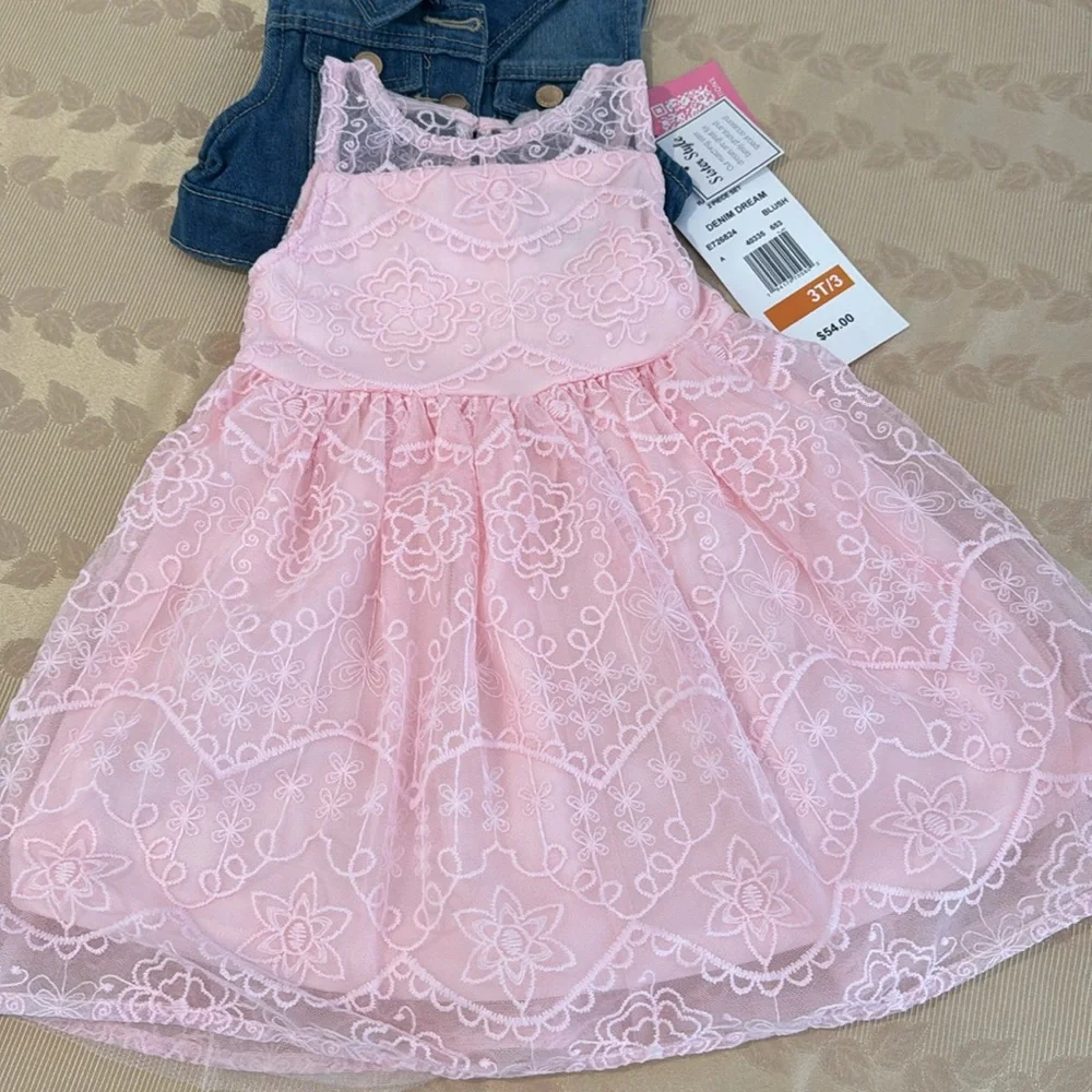 Rare Editions 2 Piece Vest & Dress. Size 3T